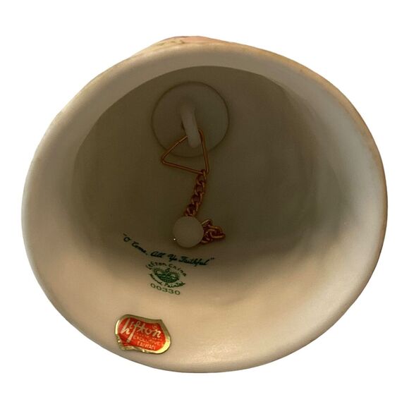 Lefton 8" NATIVITY Christmas Bell Hand Painted 1982 Christopher Collection - Picture 7 of 7